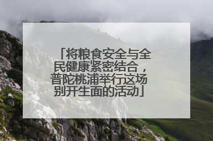 将粮食安全与全民健康紧密结合，普陀桃浦举行这场别开生面的活动